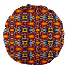 Red Kalider Large 18  Premium Round Cushions by Sparkle