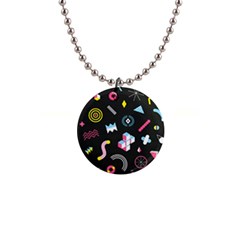 Memphis Design Seamless Pattern 1  Button Necklace by BangZart