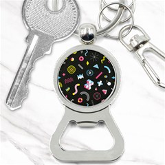 Memphis Design Seamless Pattern Bottle Opener Key Chain by BangZart