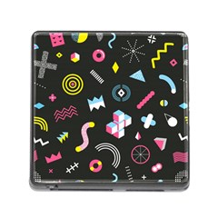 Memphis Design Seamless Pattern Memory Card Reader (square 5 Slot) by BangZart