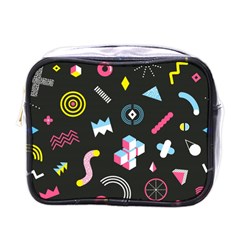 Memphis Design Seamless Pattern Mini Toiletries Bag (one Side) by BangZart