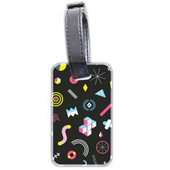 Memphis Design Seamless Pattern Luggage Tag (two Sides) by BangZart