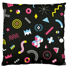 Memphis Design Seamless Pattern Large Cushion Case (two Sides) by BangZart