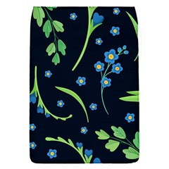 Abstract Wildflowers Dark Blue Background-blue Flowers Blossoms Flat Retro Seamless Pattern Daisy Removable Flap Cover (s) by BangZart