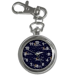 Hand Drawn Scratch Style Night Sky With Moon Cloud Space Among Stars Seamless Pattern Vector Design  Key Chain Watches by BangZart