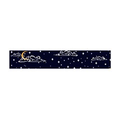 Hand Drawn Scratch Style Night Sky With Moon Cloud Space Among Stars Seamless Pattern Vector Design  Flano Scarf (mini) by BangZart