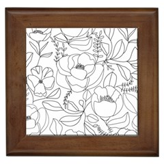 Contemporary Nature Seamless Pattern Framed Tile by BangZart