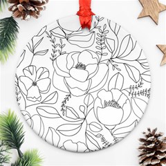 Contemporary Nature Seamless Pattern Ornament (round) by BangZart