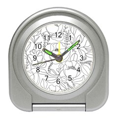 Contemporary Nature Seamless Pattern Travel Alarm Clock by BangZart