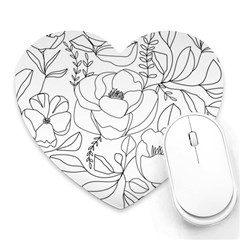 Contemporary Nature Seamless Pattern Heart Mousepads by BangZart