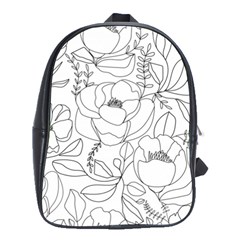 Contemporary Nature Seamless Pattern School Bag (large) by BangZart