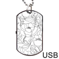 Contemporary Nature Seamless Pattern Dog Tag Usb Flash (two Sides) by BangZart