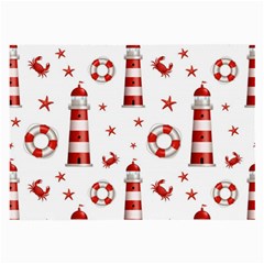 Nautical Seamless Pattern Large Glasses Cloth by BangZart