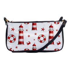 Nautical Seamless Pattern Shoulder Clutch Bag by BangZart