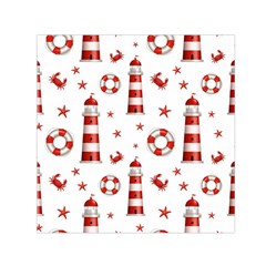 Nautical Seamless Pattern Small Satin Scarf (square) by BangZart