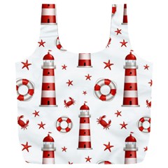 Nautical Seamless Pattern Full Print Recycle Bag (xxl) by BangZart