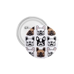 Dog french bulldog seamless pattern face head 1.75  Buttons