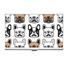 Dog French Bulldog Seamless Pattern Face Head Business Card Holder by BangZart