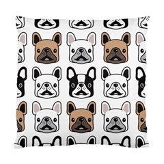 Dog French Bulldog Seamless Pattern Face Head Standard Cushion Case (one Side) by BangZart