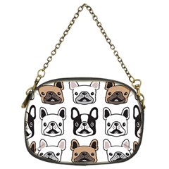 Dog French Bulldog Seamless Pattern Face Head Chain Purse (two Sides) by BangZart