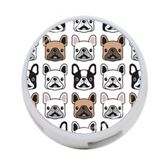 Dog French Bulldog Seamless Pattern Face Head 4-port Usb Hub (one Side) by BangZart