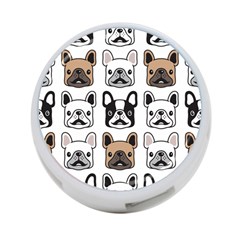 Dog French Bulldog Seamless Pattern Face Head 4-port Usb Hub (two Sides) by BangZart