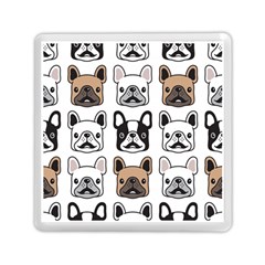 Dog French Bulldog Seamless Pattern Face Head Memory Card Reader (square) by BangZart