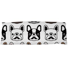 Dog french bulldog seamless pattern face head Body Pillow Case (Dakimakura)