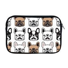 Dog French Bulldog Seamless Pattern Face Head Apple Macbook Pro 17  Zipper Case