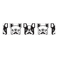 Dog french bulldog seamless pattern face head Velvet Scrunchie