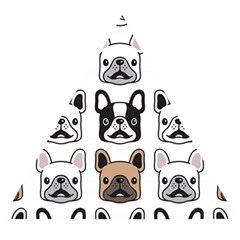 Dog French Bulldog Seamless Pattern Face Head Wooden Puzzle Triangle by BangZart