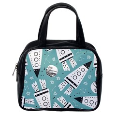 Cute Seamless Pattern With Rocket Planets Stars Classic Handbag (one Side) by BangZart