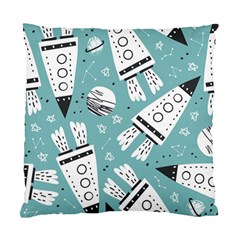 Cute Seamless Pattern With Rocket Planets Stars Standard Cushion Case (two Sides) by BangZart