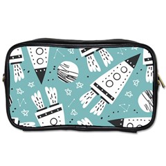 Cute Seamless Pattern With Rocket Planets Stars Toiletries Bag (one Side) by BangZart