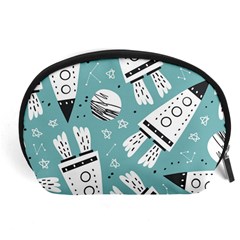 Cute Seamless Pattern With Rocket Planets Stars Accessory Pouch (large) by BangZart