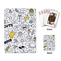 Set Cute Colorful Doodle Hand Drawing Playing Cards Single Design (rectangle) by BangZart