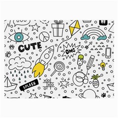 Set Cute Colorful Doodle Hand Drawing Large Glasses Cloth by BangZart