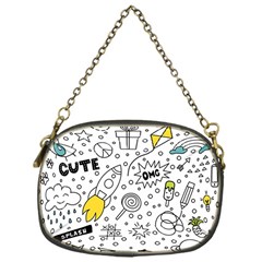 Set Cute Colorful Doodle Hand Drawing Chain Purse (one Side) by BangZart