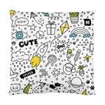 Set cute colorful doodle hand drawing Standard Cushion Case (One Side) Front