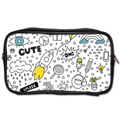 Set Cute Colorful Doodle Hand Drawing Toiletries Bag (one Side) by BangZart