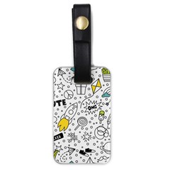 Set Cute Colorful Doodle Hand Drawing Luggage Tag (one Side) by BangZart