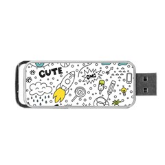 Set Cute Colorful Doodle Hand Drawing Portable Usb Flash (one Side) by BangZart