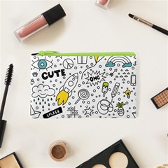 Set Cute Colorful Doodle Hand Drawing Cosmetic Bag (xs) by BangZart