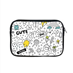 Set Cute Colorful Doodle Hand Drawing Apple Macbook Pro 15  Zipper Case