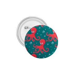 Cute Smiling Red Octopus Swimming Underwater 1 75  Buttons by BangZart