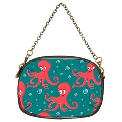 Cute Smiling Red Octopus Swimming Underwater Chain Purse (two Sides) by BangZart