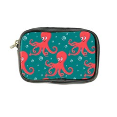 Cute Smiling Red Octopus Swimming Underwater Coin Purse by BangZart