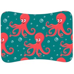 Cute Smiling Red Octopus Swimming Underwater Velour Seat Head Rest Cushion by BangZart