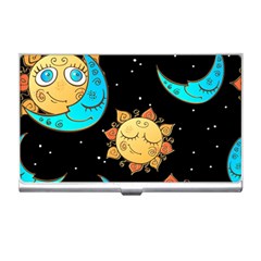 Seamless Pattern With Sun Moon Children Business Card Holder by BangZart