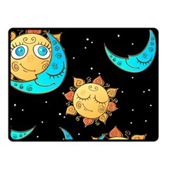 Seamless Pattern With Sun Moon Children Fleece Blanket (small) by BangZart